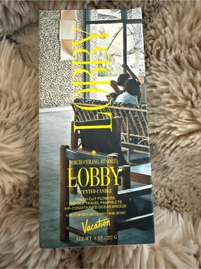 NEW Vacation Lobby Scented Candle 8 oz NIB